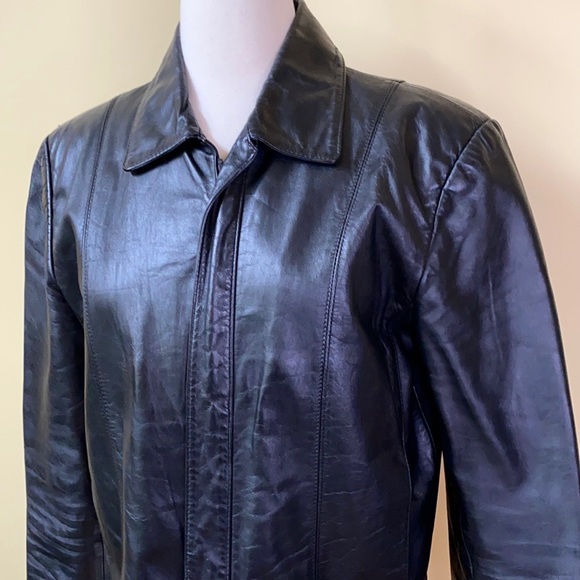 Vintage Wilsons Leather Black Moto Jacket - Picture 3 of 11